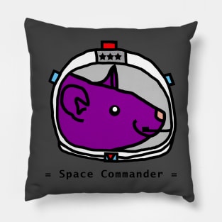 Space Astronaut Sci Fi Rat Portrait Pillow