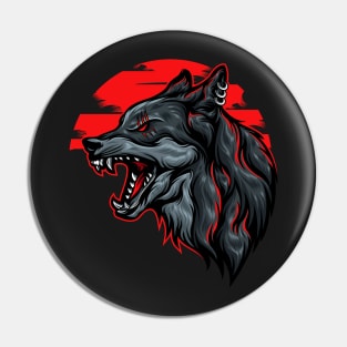 Scar Wolf Pin