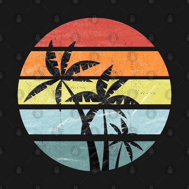 Retro Palm Tree Vintage Surf Tropical Gift Design by Dojaja