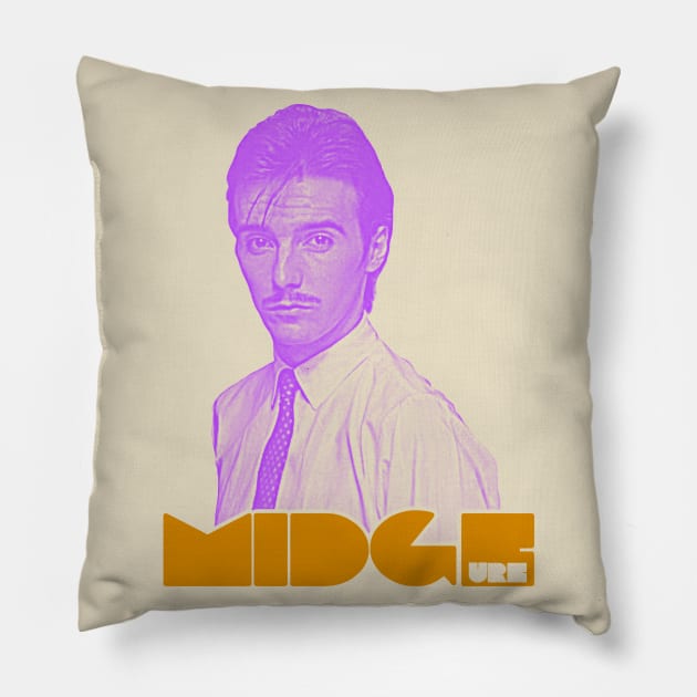 Ultravox ))(( Midge Ure Retro Block New Wave Fan Art Pillow by darklordpug