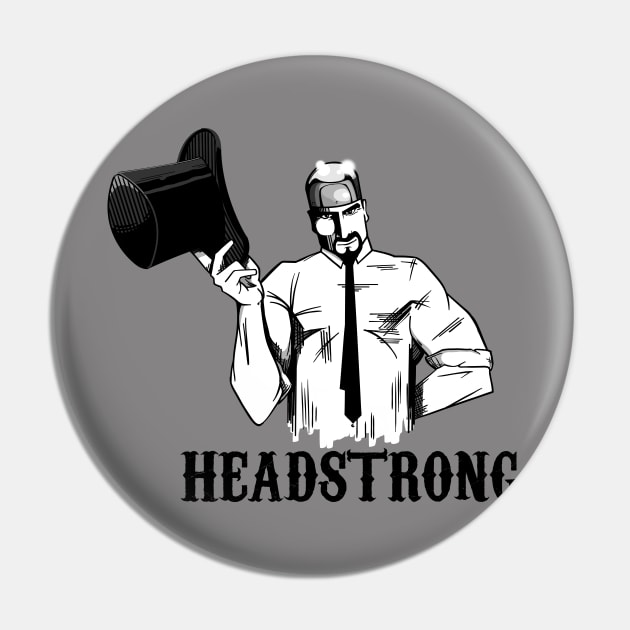 Headstrong metalhead Pin by Seventoes