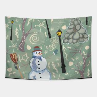 Snowman Tapestry