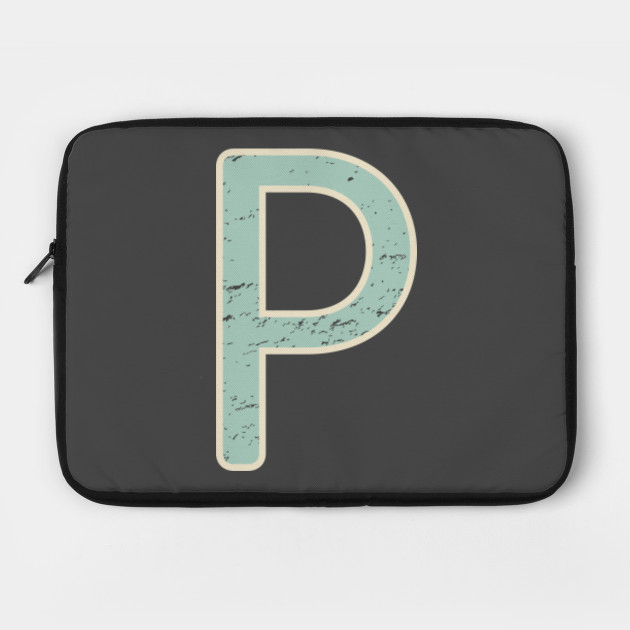 Letter P Vintage Distressed Initial Monogram T-Shirt