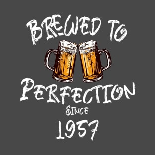 Brewed to Perfection, Personalized Birth Year,  T-shirt, Birthday Custom Shirt Birthday Gift, Tee T-Shirt