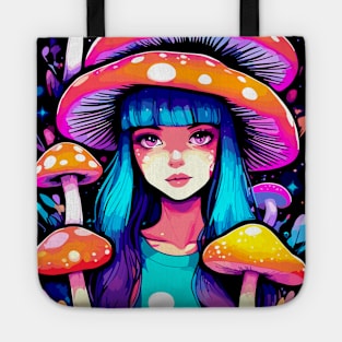 Anime Girl Fly Agaric Magic Design Tote