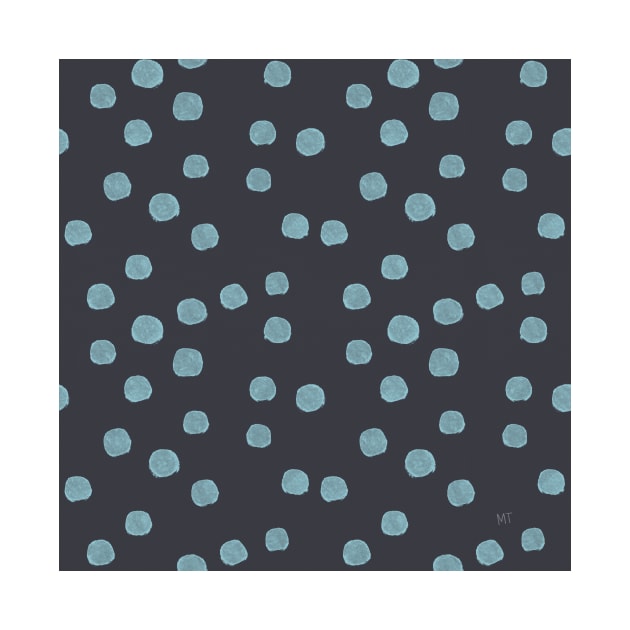 Polka Dots - Turquoise & Gray by monitdesign