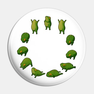 Yoga Frog Sun Salutation (No Arrow) Pin