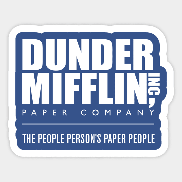 Dunder Mifflin Paper Company Blue Vinyl Sticker - Official The Office  Merchandise