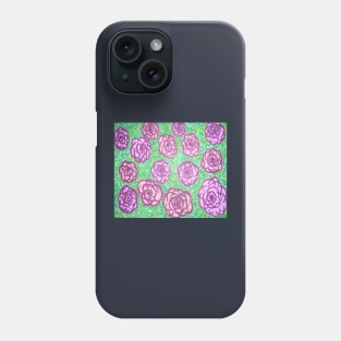 Preppy Rose Garden Print Phone Case