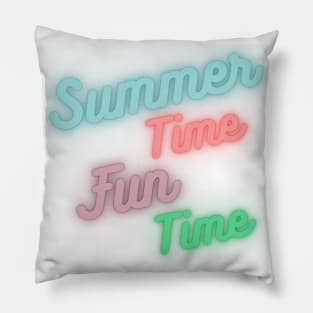 Summer Time, Fun Time. Fun Summer, Beach, Sand, Surf Design. Pillow