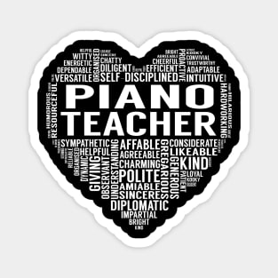 Piano Teacher Heart Magnet