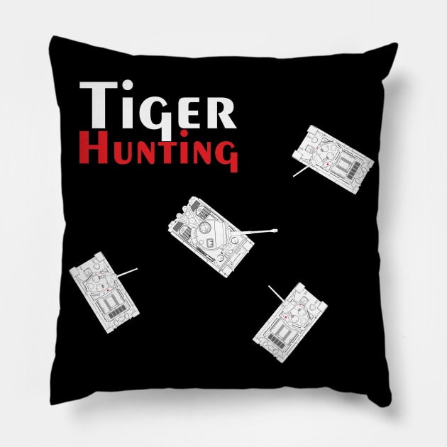 Tiger Hunting T-34 VS Pz-VI Tiger Pillow by FAawRay