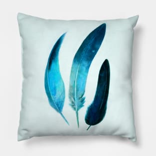 Indigo Feathers Pillow