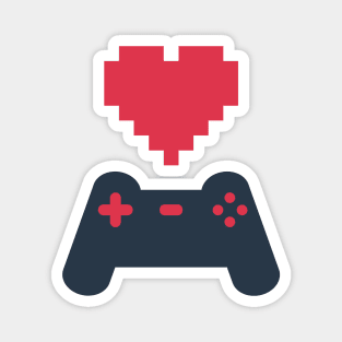 Minimalist Controller Love (Dark Blue and Red) Magnet