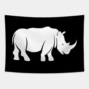 Rhino Silhouette Tapestry