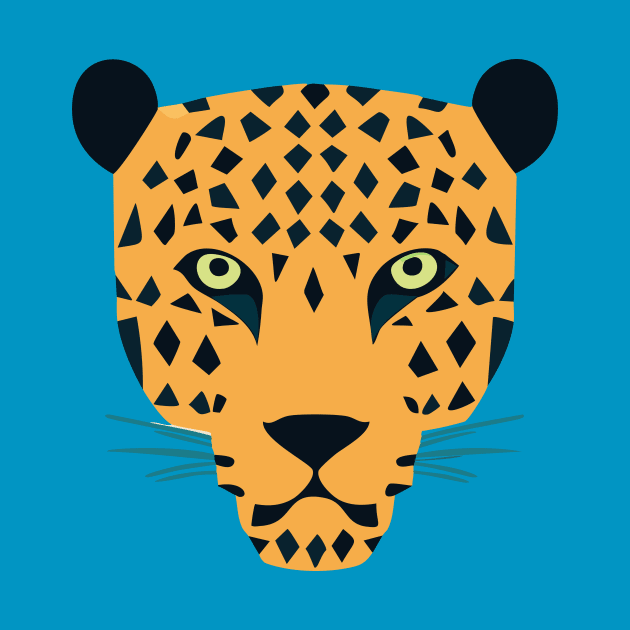 Leopard Face geometric design by goingplaces