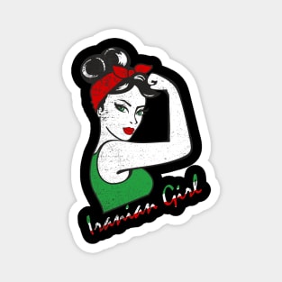 Iranian Girl Iran Woman Persian Flag Magnet