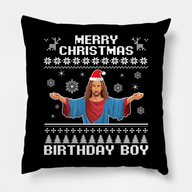 Jesus Christ Birthday Boys Pillow by Melaine GoddessArt
