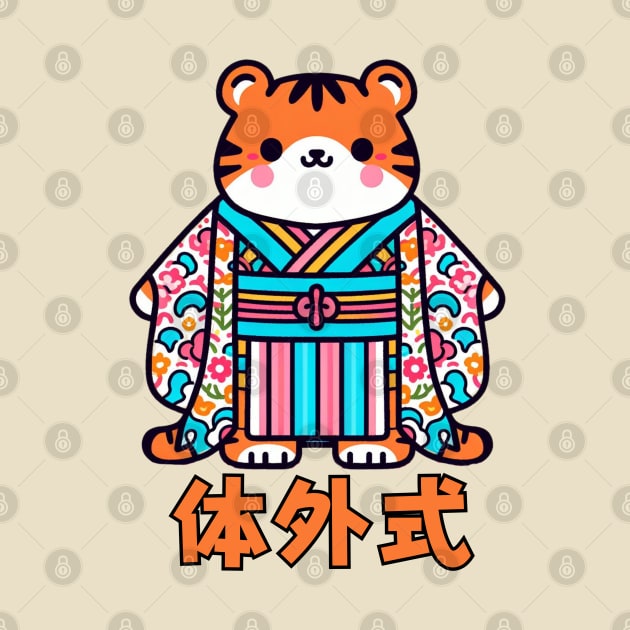 Bengal Tiger Cute Kimono Tiger by Japanese Fever