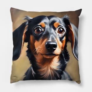 Chihuahua Dog Breed Oil Painting Pillow