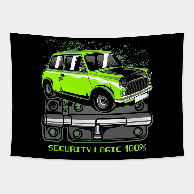 Mini Mr Bean Security100 percent Tapestry by aredie19