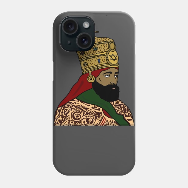 Ethiopia King Rastafari Phone Case by alzo