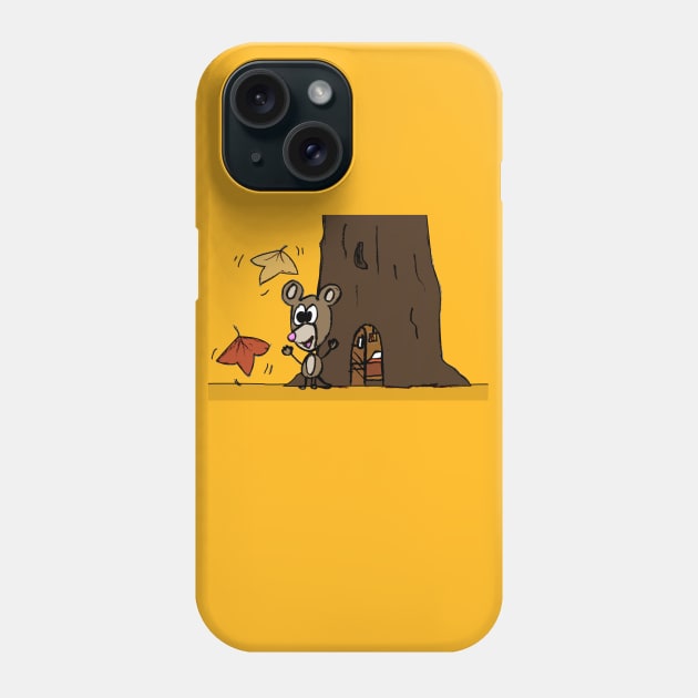 Doodle Mouse Autumn Fall Phone Case by doodlerob