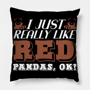 Red Panda Love Joke Zoo Ailurus Fulgens Pillow