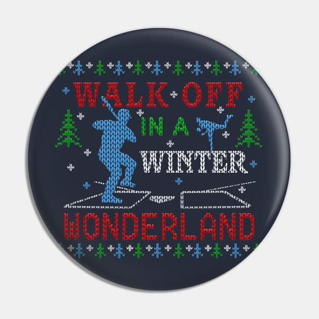 Walk Off In A Winter Wonderland Baseball Ugly Christmas Sweater