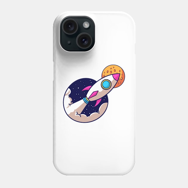 Space Rocket Phone Case by dailydadacomic