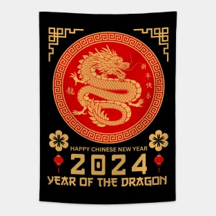 Happy Chinese New Year 2024 - Year of the Dragon Tapestry