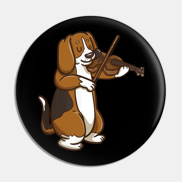 Violinist Beagle Dog Pin by Xamgi