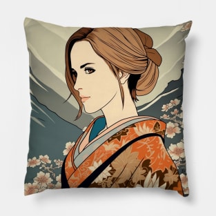 Emma Watson Ukiyo-E Pillow