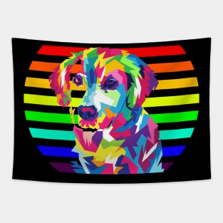 Rainbow dog Tapestry