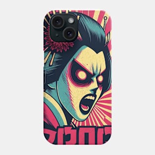 Terrifying Screaming Geisha Phone Case