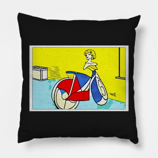 lady on the bike Pillow