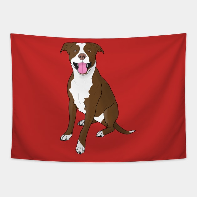 Pit bull Tapestry by AMCArts
