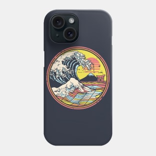 Great Retro Circle Wave Kanagawa Phone Case