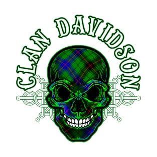 Scottish Clan Davidson Tartan Celtic Skull T-Shirt