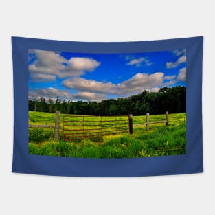 Blue Skies and Golden Pastures Tapestry