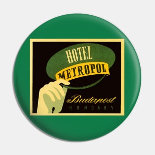 Vintage Travel Poster from Budapest, Hungary Pin