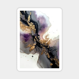Frosted Gold - Abstract Alcohol Ink Art Magnet