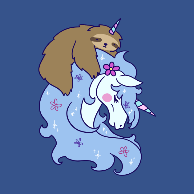 Unicorn and Unicorn Sloth by saradaboru