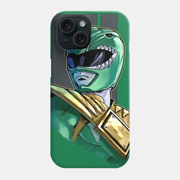 Tommy The Green Ranger Phone Case by AdventureWizardLizard