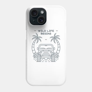 Wild Life Begins 3 Phone Case