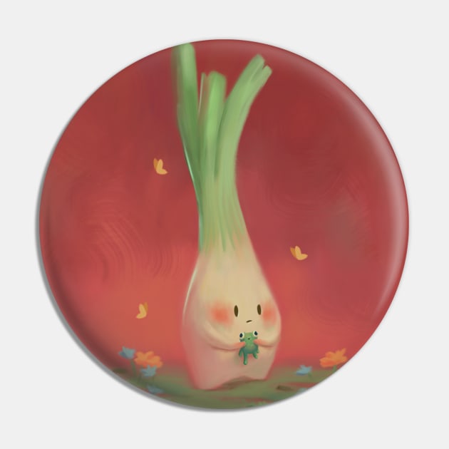 Anxious Spring Onion Pin by Lucracia Ray