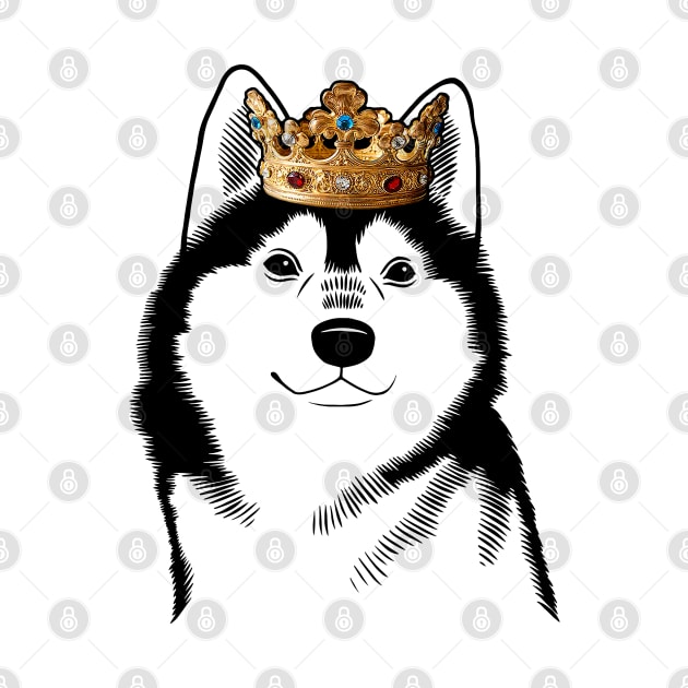 Alaskan Klee Kai Dog King Queen Wearing Crown by millersye