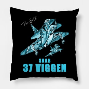 Saab 37 Viggen Swedish Multi Combat Aircraft Pillow
