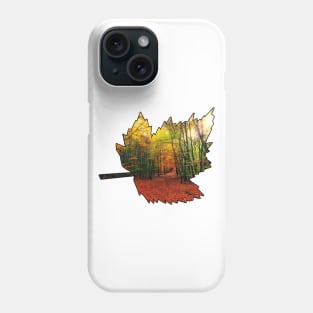 Maple Leaf Outline (Fall Colors) Phone Case