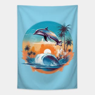 I Love Dolphins Tapestry